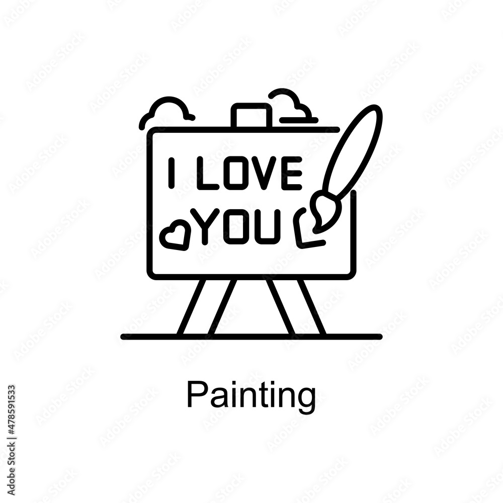 Painting Vector line icons for your digital or print projects. Painting Vector line icons for your digital or print projects.