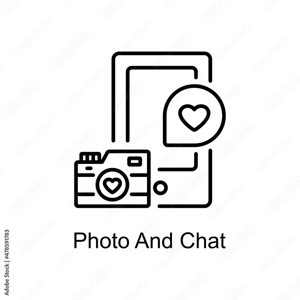 Photo And Chat Vector line icons for your digital or print projects. Photo And Chat Vector line icons for your digital or print projects.
