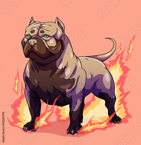 Design vector american bully dog pitbull 