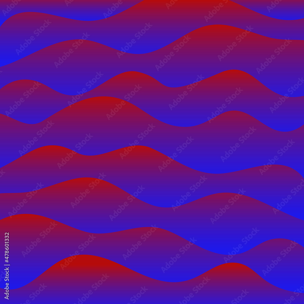 Wavy liquid background with gradient. Red and blue. Vector illustration. Wavy liquid background with gradient. Red and blue. Vector illustration.
