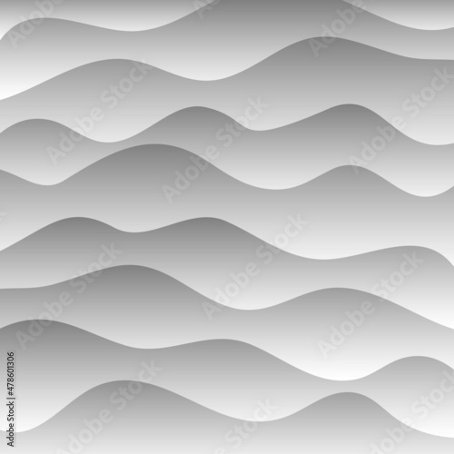 Wavy background with gradient. Black and white. Vector illustration.
