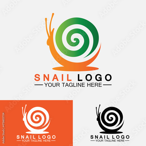 Snail logo template vector icon illustration design