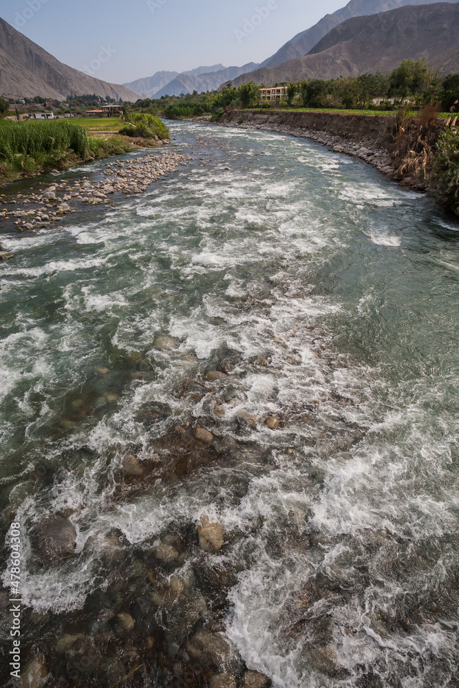 A river or the peruvian coast, Cañete River.