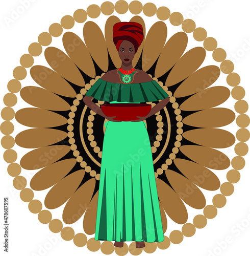 Illustration of a woman from Tanzania for your creativity.