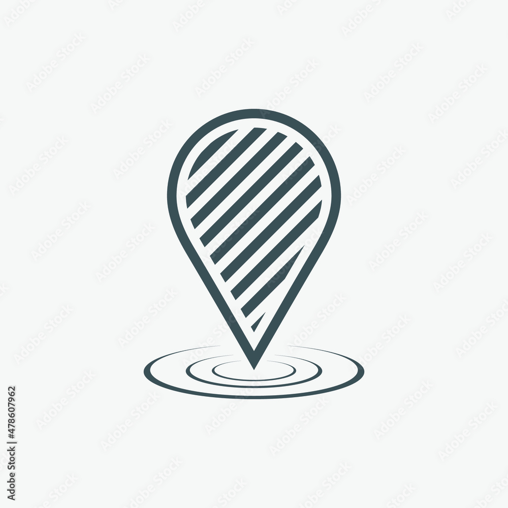 Map pin pointer Route Gps location icon Vector illustration cut Map pin pointer Route Gps location icon Vector illustration cut
