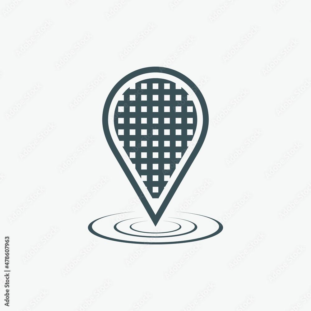 Map pin pointer Route Gps location icon Vector illustration cut Map pin pointer Route Gps location icon Vector illustration cut