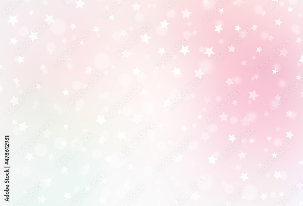 Light Pink, Yellow vector template with ice snowflakes, stars. Light Pink, Yellow vector template with ice snowflakes, stars.