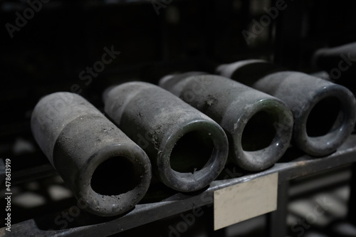 Old Bottle Wine in a old cellar