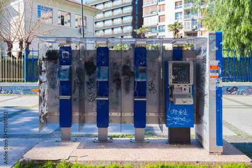 Old Public Payphone in Izmir Turkey 