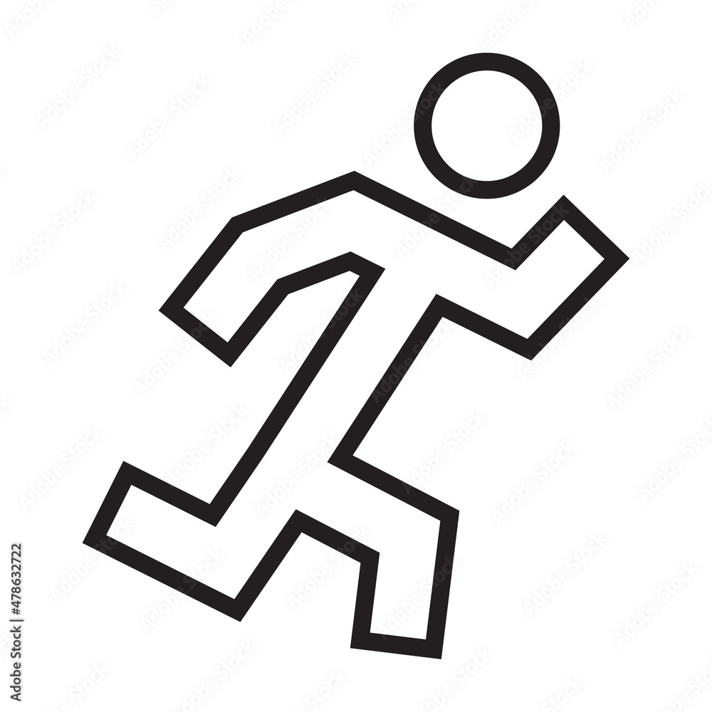 man fast run icon, rush icon vector illustration. Icon design man fast run icon, rush icon vector illustration. Icon design