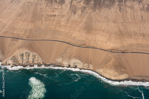 Coastal Highway from Huacho to Lima Peru photo