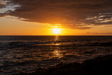 The majestic sunset at Big Island, Hawaii