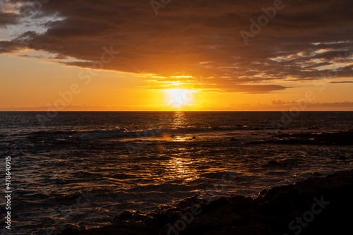The majestic sunset at Big Island  Hawaii