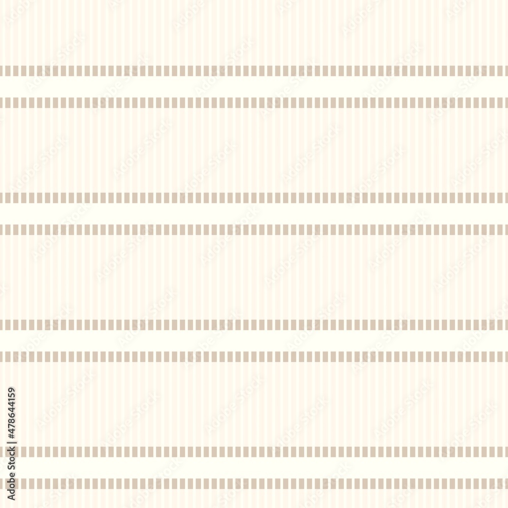 Minimal ecru jute plain horizontal stripe texture pattern. Two tone washed out beach decor background. Modern rustic brown sand color design. Seamless striped distress shabby chic pattern. Minimal ecru jute plain horizontal stripe texture pattern. Two tone washed out beach decor background. Modern rustic brown sand color design. Seamless striped distress shabby chic pattern.