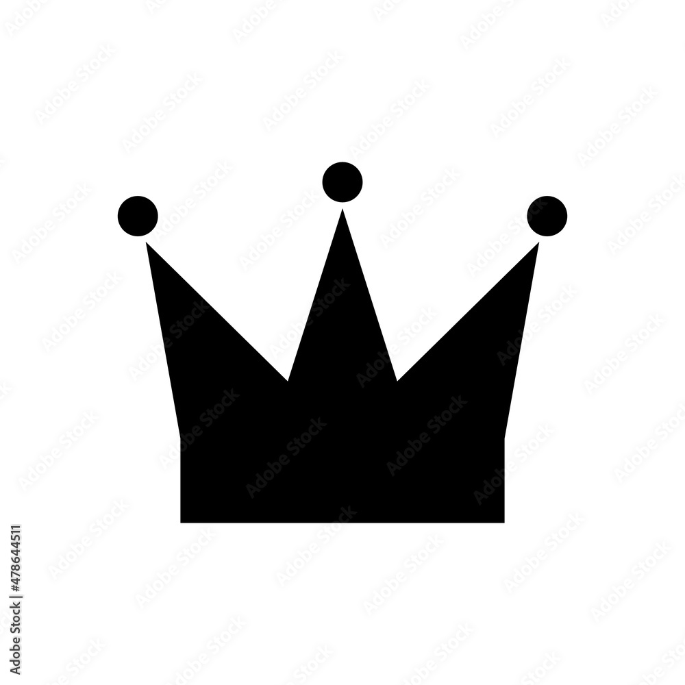 Silhouette icon of a crown. Vector.