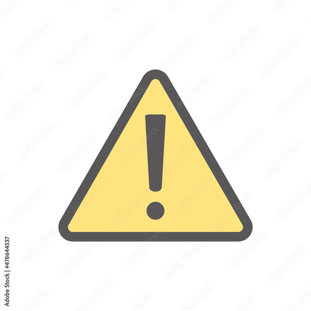 Light colored warning icon. An exclamation icon that can be used for caution. Vectors. Light colored warning icon. An exclamation icon that can be used for caution. Vectors.