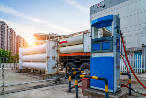 Fueling Up a Freight Transport Truck