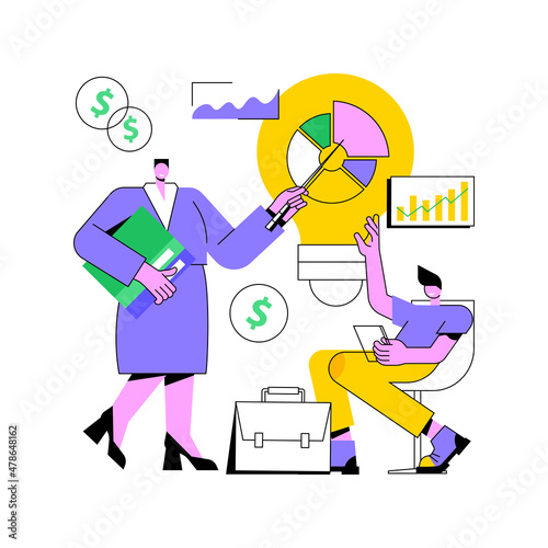 Business plan abstract concept vector illustration. Strategic business planning, creating financial plan, startup development, corporate marketing strategy, entrepreneur abstract metaphor.