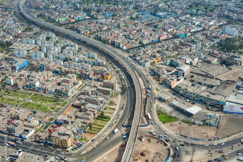 Highway Through Capital City Lima Peru