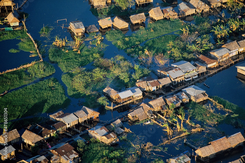 Stilt Homes. Belen Region of Iquitos Peru. Amazon. photo