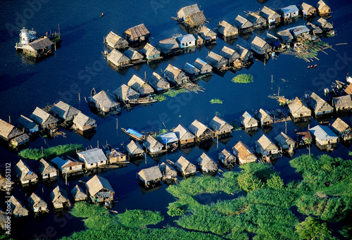 Stilt Homes. Belen Region of Iquitos Peru. Amazon.