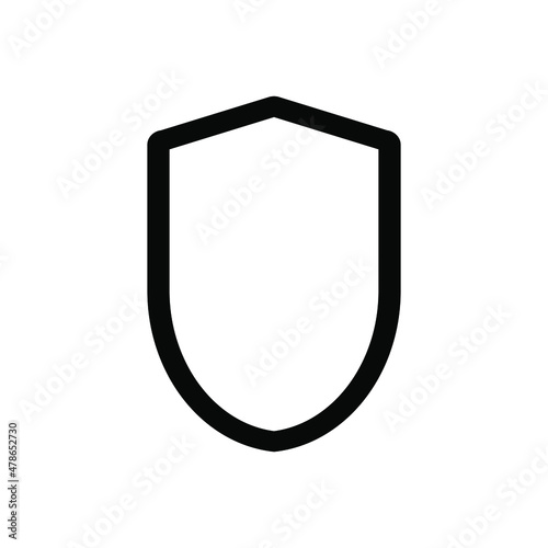 Shield sign, vector icon isolated on white background.