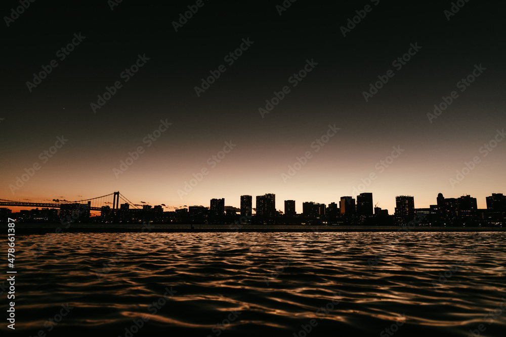 Twilight view of Tokyo Bay