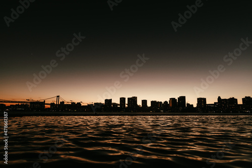 Twilight view of Tokyo Bay
