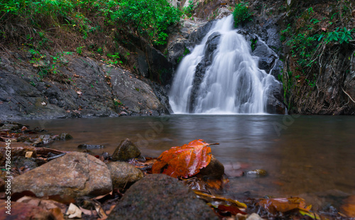 waterfall in autumn