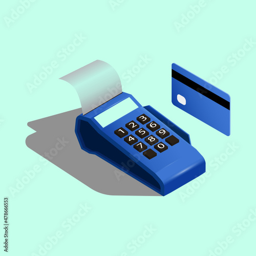 vector of mini Automated Teller Machine for payment