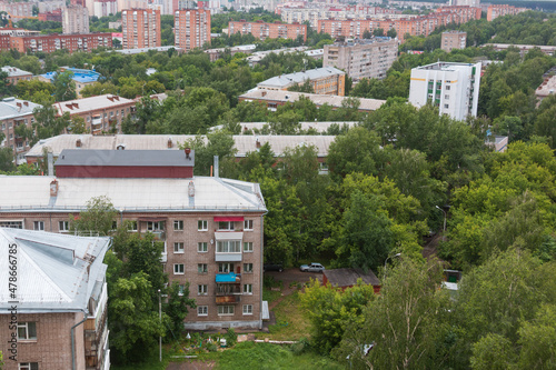 top view of the Russian courtyard