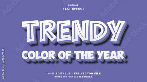 Trendy Color of the year 3D editable text effect