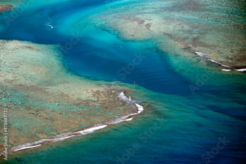 Turquoise Sea off Moorea Island French Polynesia © Overflightstock