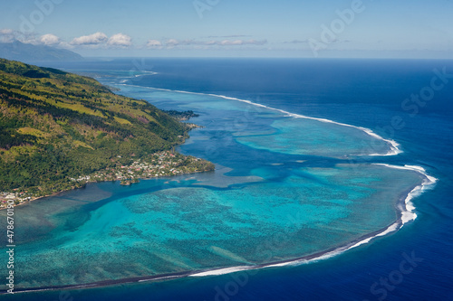 Tropical Islands of French Polynesia. Capital City Papeete on Tahiti