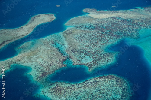Tropical Reefs of French Polynesia. Capital City Papeete on Tahiti