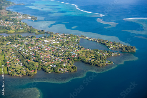 Tahiti Residential Area Tropical Islands of French Polynesia