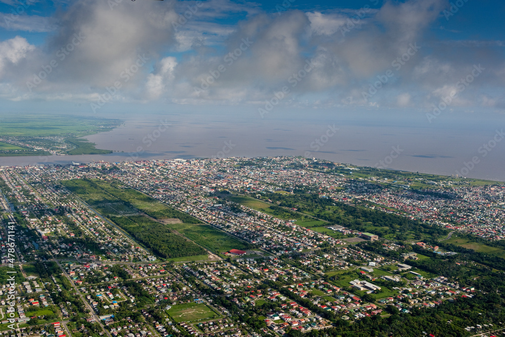 Cityscape Skyline of Georgetown Guyana