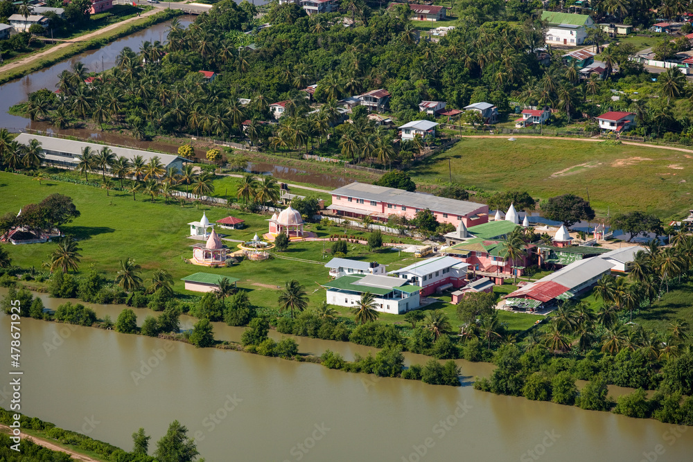 Fototapeta premium Rural Town East of Lusignati Guyana