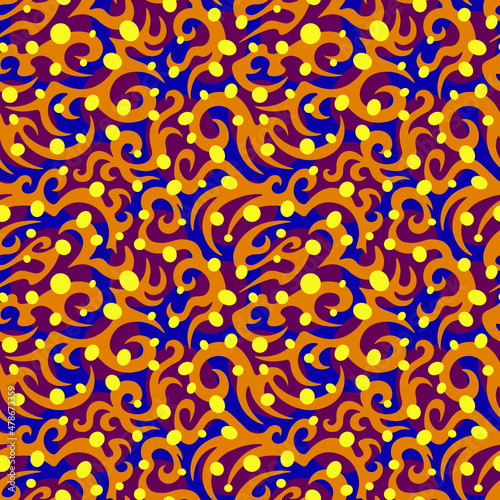 Vector seamless pattern. An ornament with an abstract background. Design print for textile, fabric, wallpaper, background.