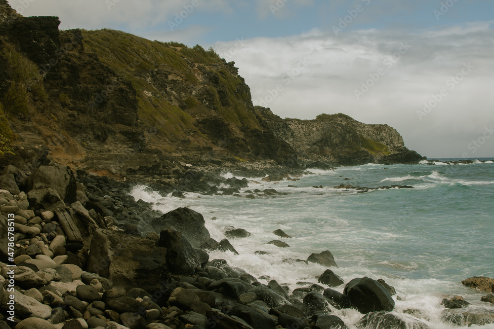 Panoramic landscape, beach view from West side, Hawai, Maui, 2022 Panoramic landscape, beach view from West side, Hawai, Maui, 2022