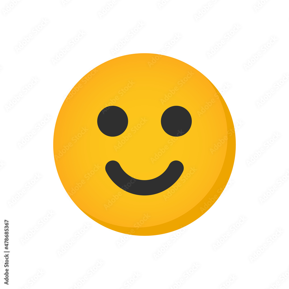 Fototapeta premium Happy emoji icon. Smiley face symbol. Facial expression concept