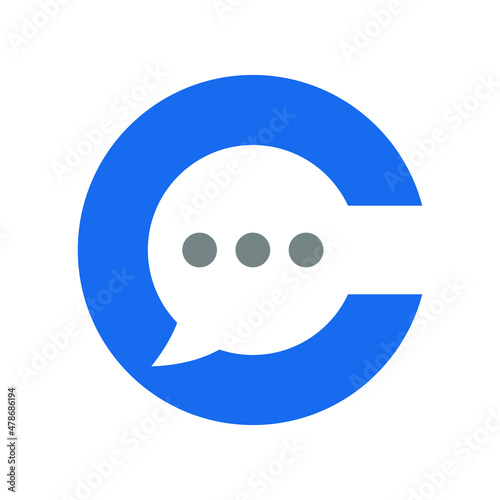 C Chat Logo can be used for company, icon,  etc