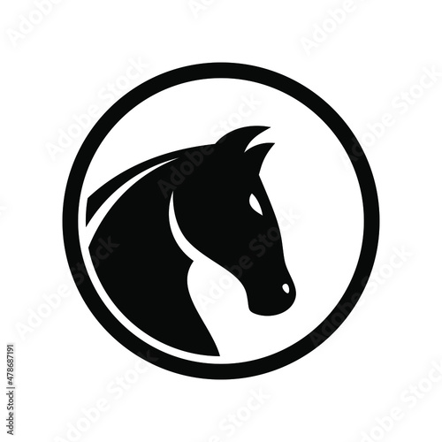 Horse Head Logo can be use for icon, sign, logo and etc