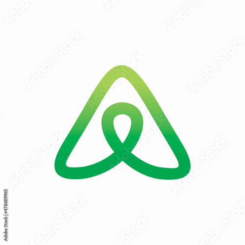 triangle aero a letter logo design
