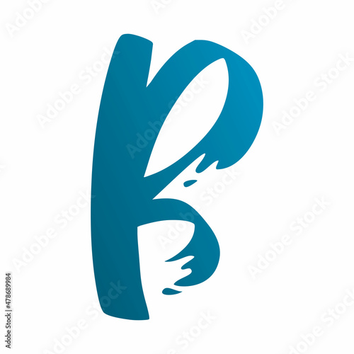 b letter splash logo design