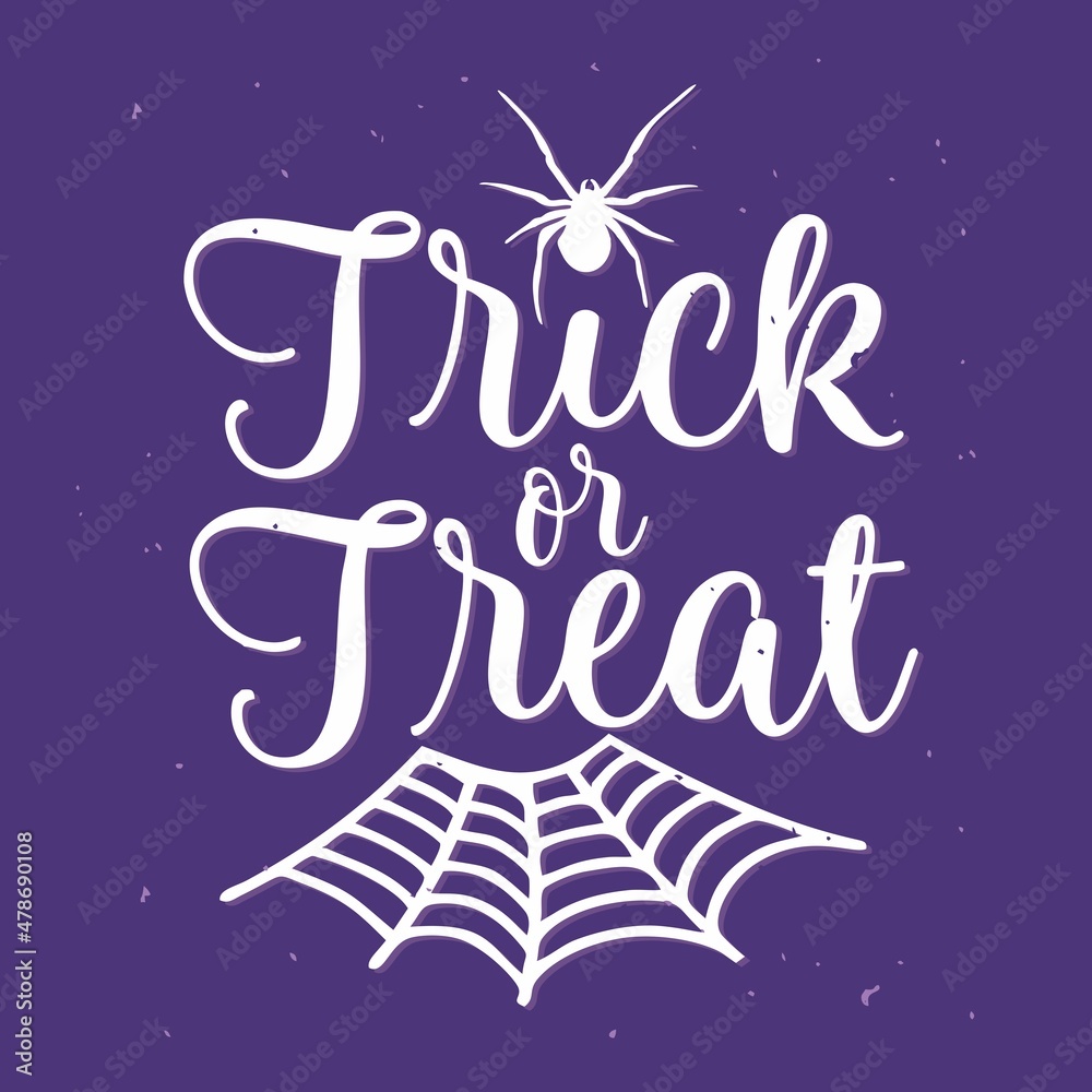 Trick or Treat Lettering Vector Font Script Typography