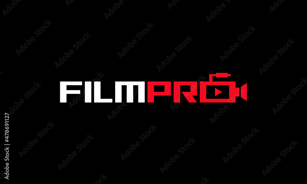Fototapeta premium Film pro typography logo design.