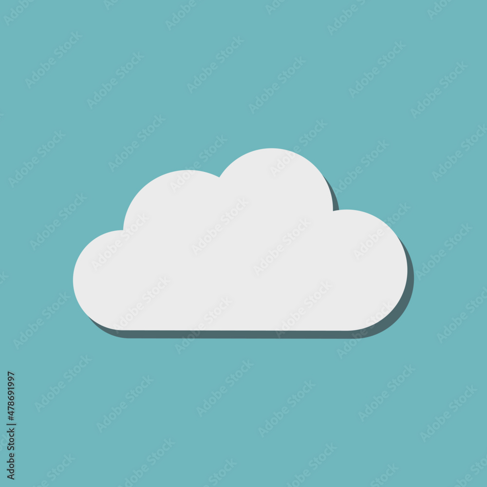 Simple Flat Cloud Icon Vector Illustration Simple Flat Cloud Icon Vector Illustration