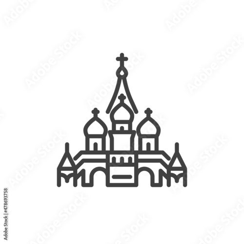 St. Basil's Cathedral line icon