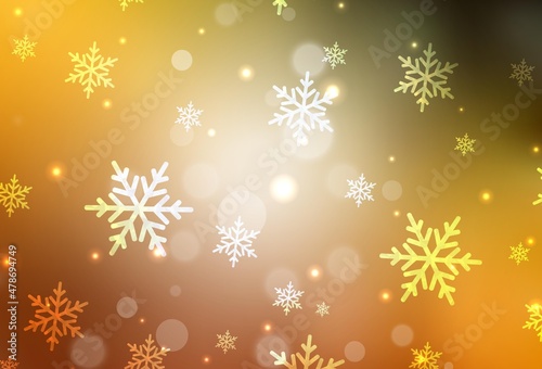 Dark Orange vector backdrop in holiday style.